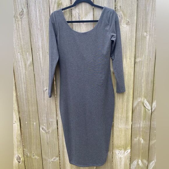 The Longsleeve Body Dress Hatch Maternity Bamboo Viscose Size Small Gray - Picture 6 of 6